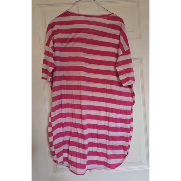 Lularoe Irma Tunic Pink & White Striped Size S Small Oversized Top Shirt Comfy - Picture 4 of 11